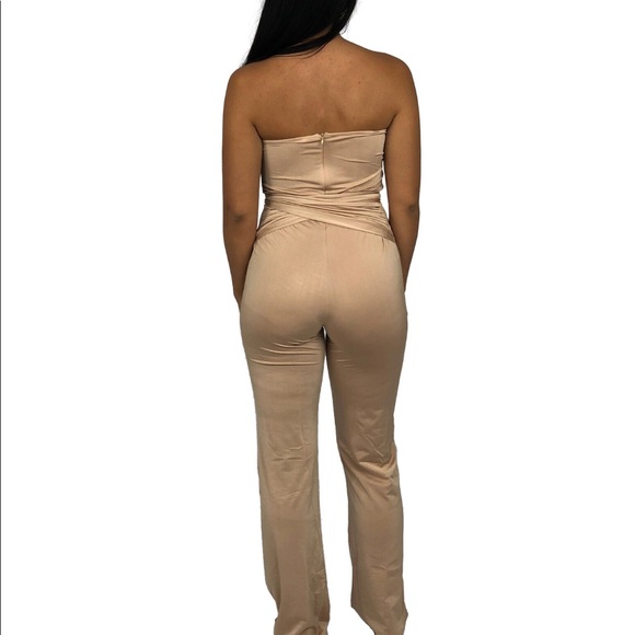🔴One Piece Jumpsuit Romper Khaki Beige Tan - Picture 3 of 4